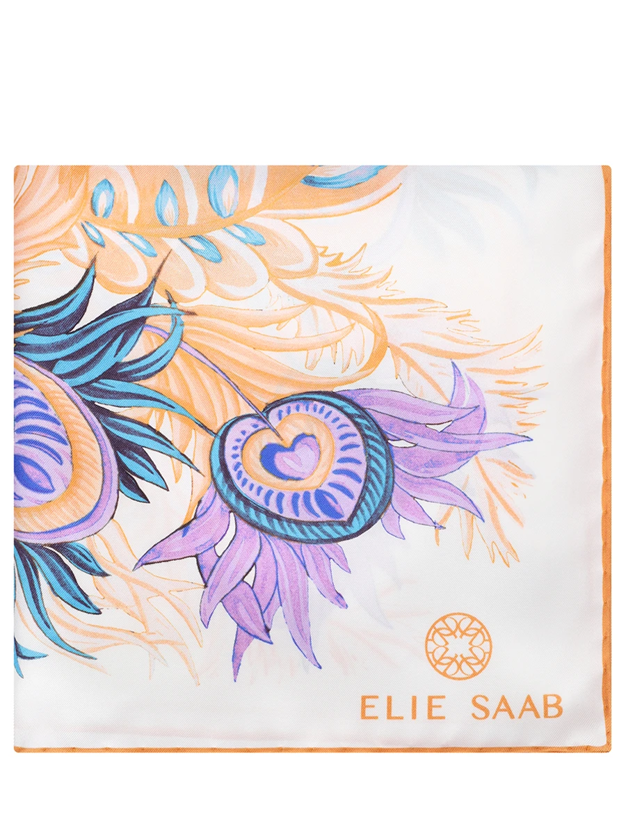 Платок шелковый ELIE SAAB SE9090SS526P24 WH/OR Белый  Фото 3