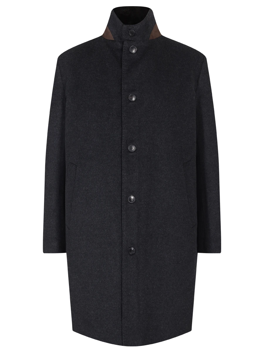 Пальто шерстяное MANZONI 24 24U259-CUNL1CN Темно- Серый 