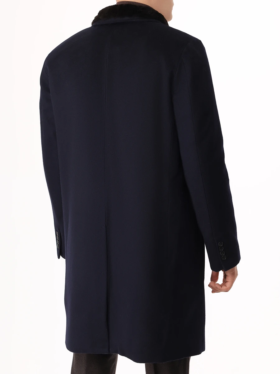 Пальто шерстяное MANZONI 24 24U259-CUNL1CN Синий  Фото 3