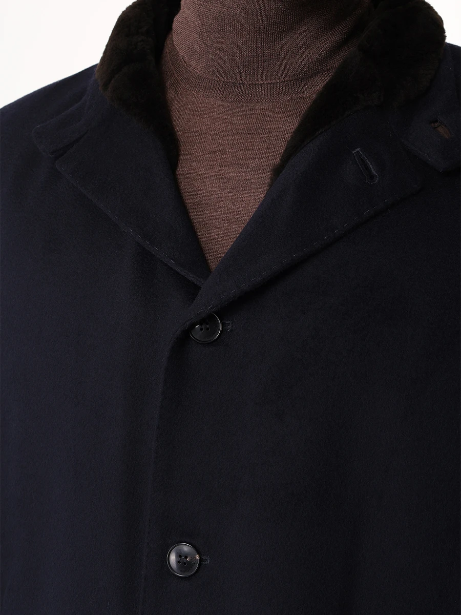Пальто шерстяное MANZONI 24 24U259-CUNL1CN Синий  Фото 5