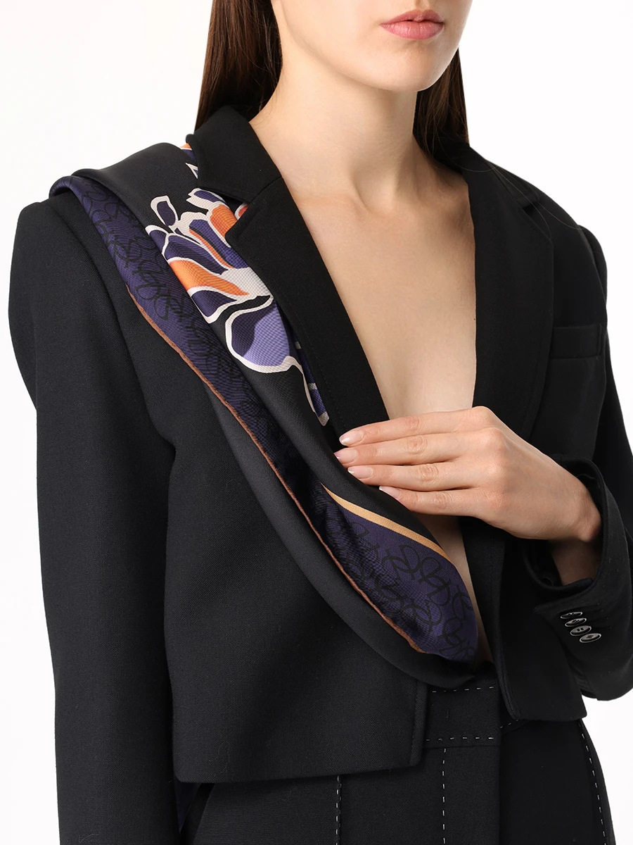 Платок шелковый ELIE SAAB SE9090SS400P24 BE/BL Синий  Фото 2