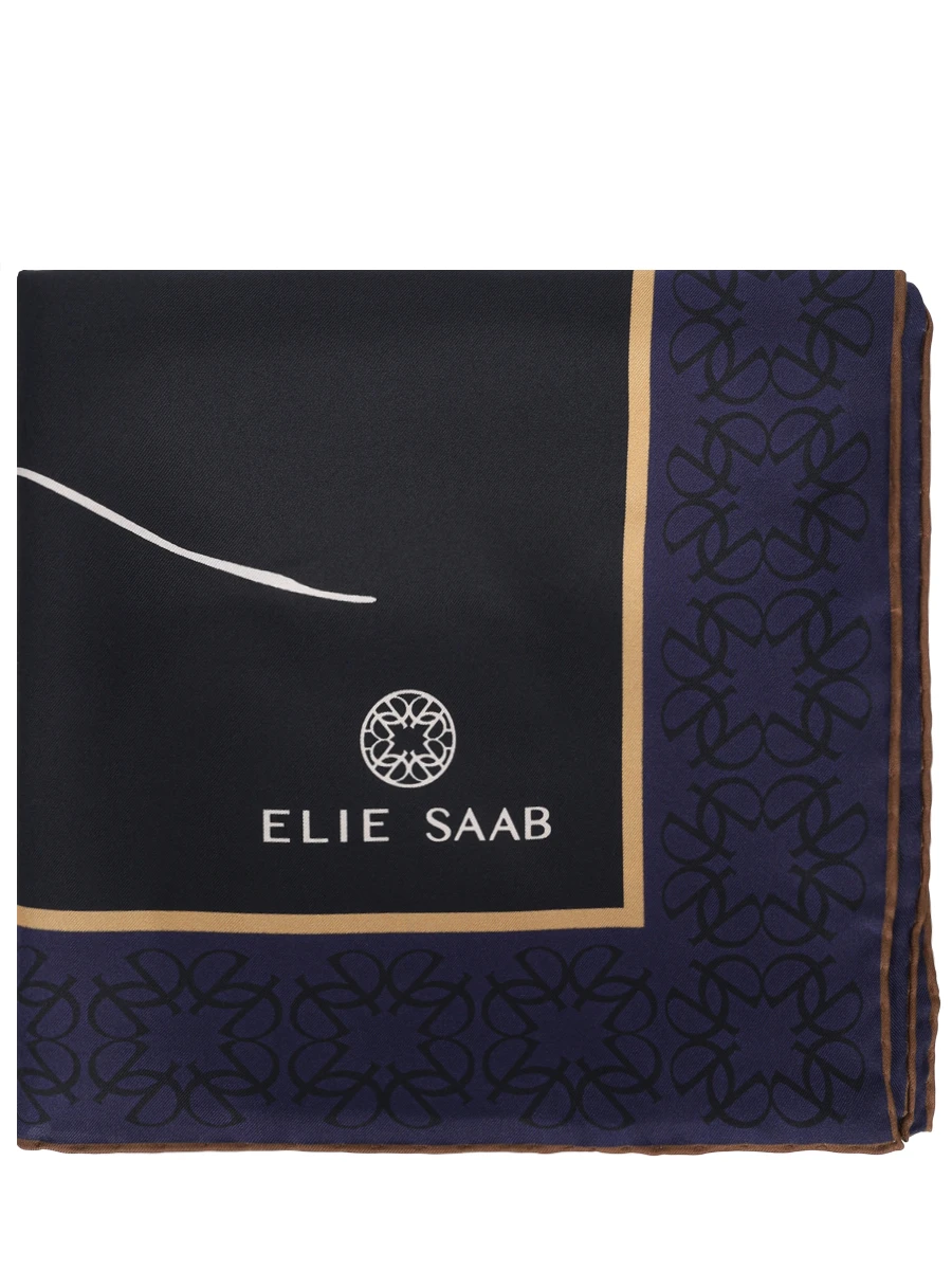 Платок шелковый ELIE SAAB SE9090SS400P24 BE/BL Синий  Фото 3