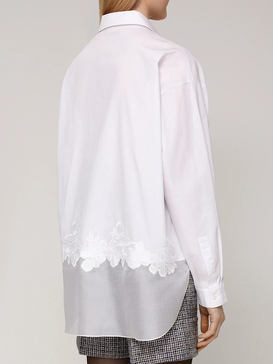 Рубашка хлопковая ELIE SAAB SH036NP24PO011 W0001 Белый  Фото 3
