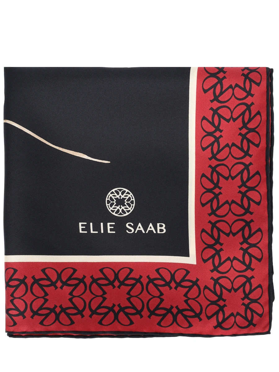 Платок шелковый ELIE SAAB SE9090SS400P24 RED Черный  Фото 3
