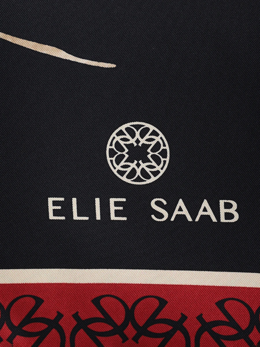 Платок шелковый ELIE SAAB SE9090SS400P24 RED Черный  Фото 4