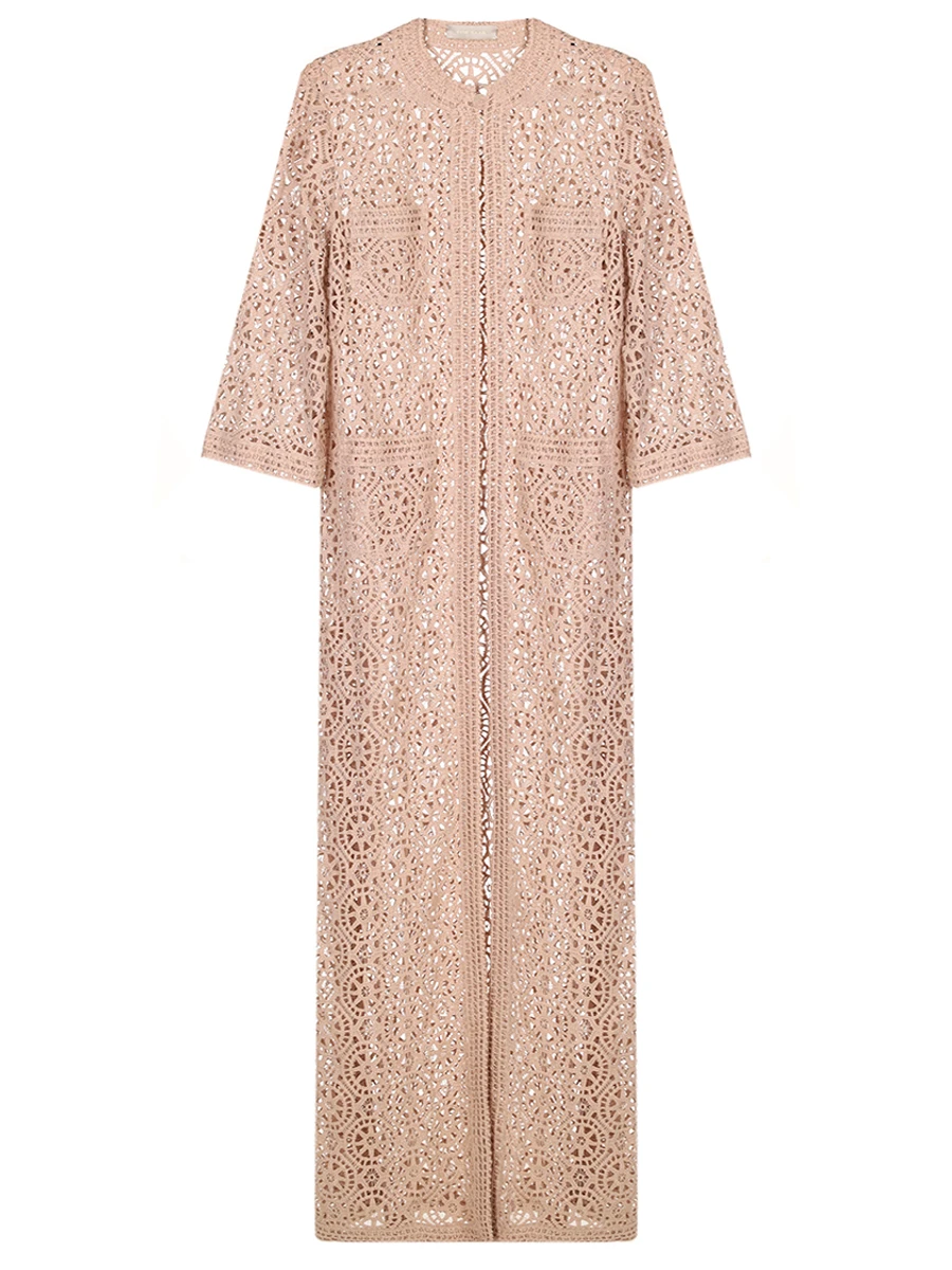 Накидка хлопковая ELIE SAAB J0040NP24MC004 W0002 Бежевый 