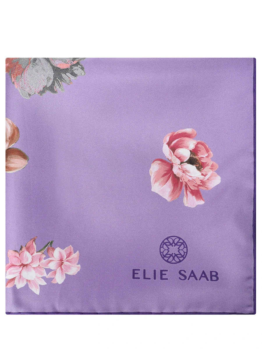 Платок шелковый ELIE SAAB SE9090SS458P24 RO Цветочный принт  Фото 3