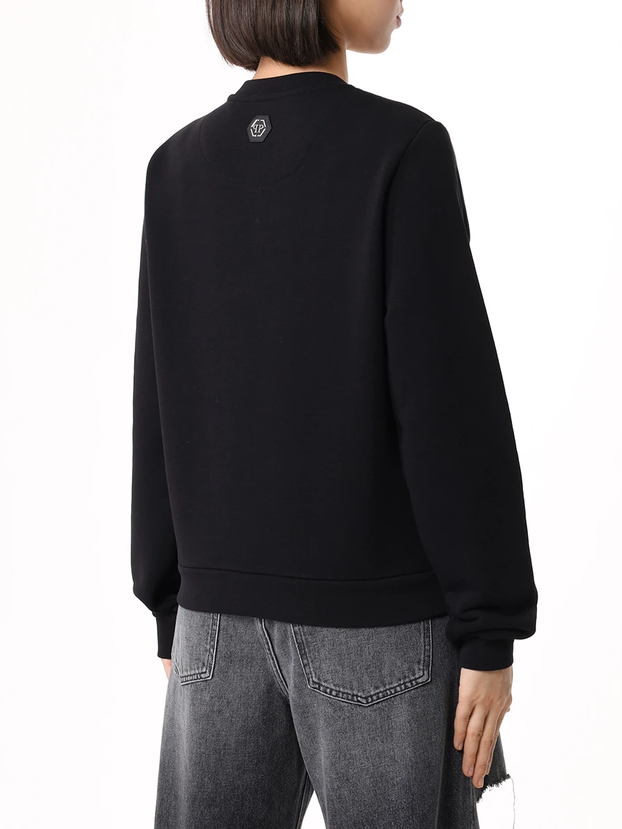 Толстовка хлопковая PHILIPP PLEIN WJO1001/02 Черный  Фото 3