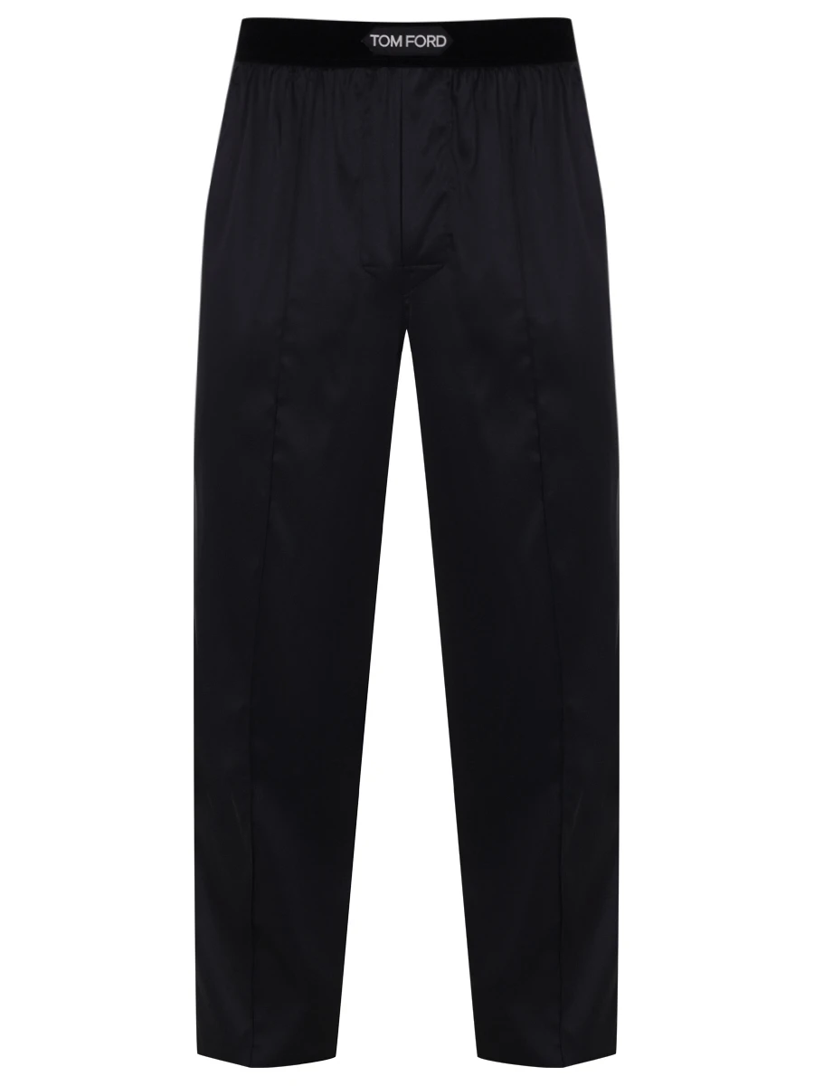 

Брюки шелковые, Черный, T4H201010/002