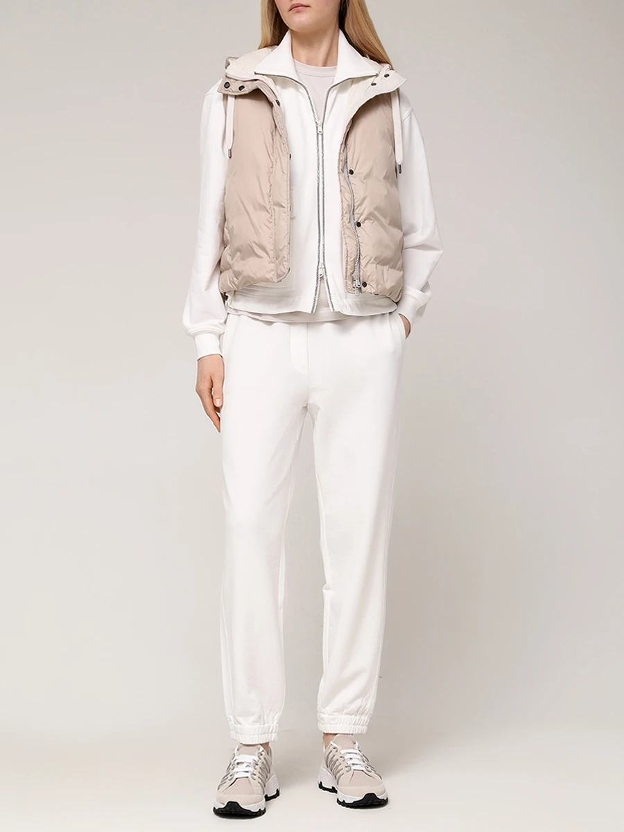 Костюм хлопковый BRUNELLO CUCINELLI MP05NHS806/MP05NHR399 C7220 Белый  Фото 2