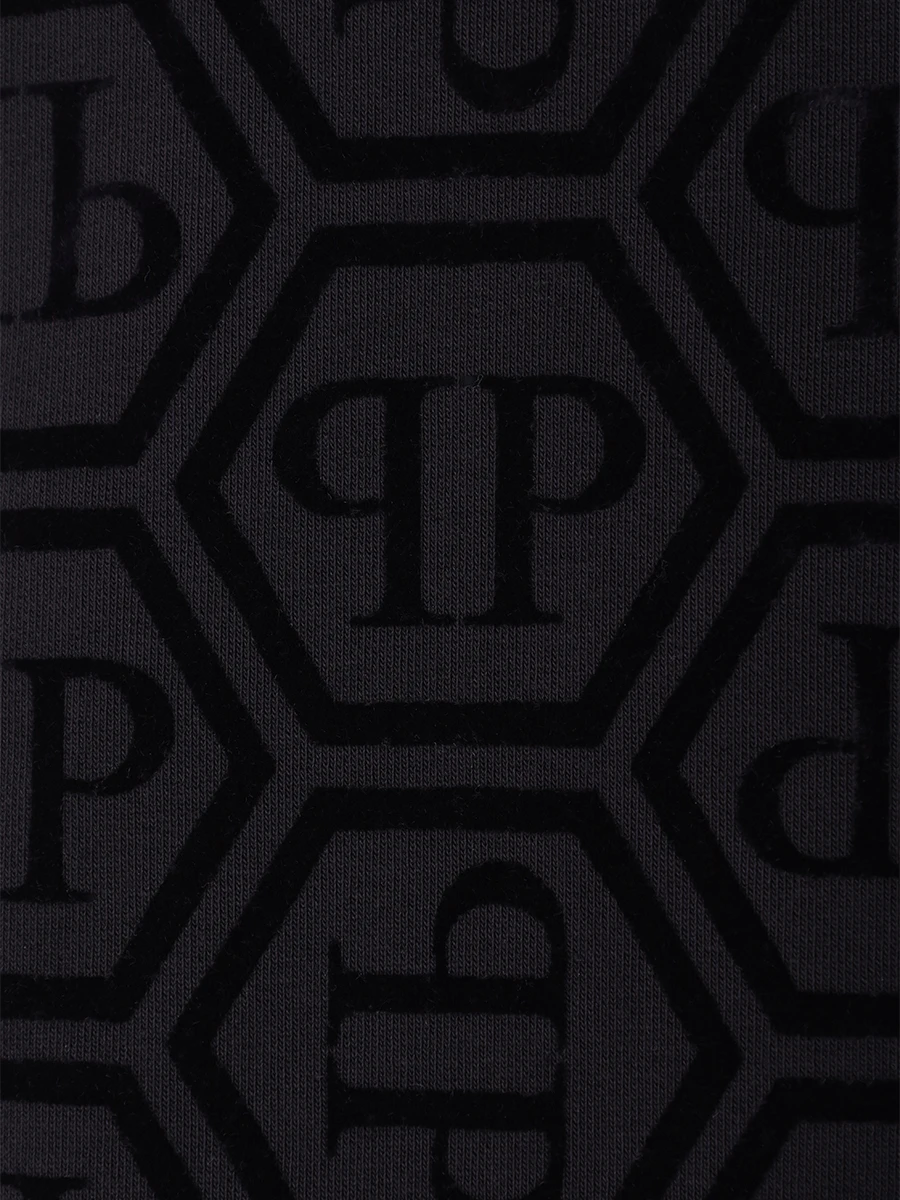 Худи хлопковое PHILIPP PLEIN MJB3379/02 Черный  Фото 6