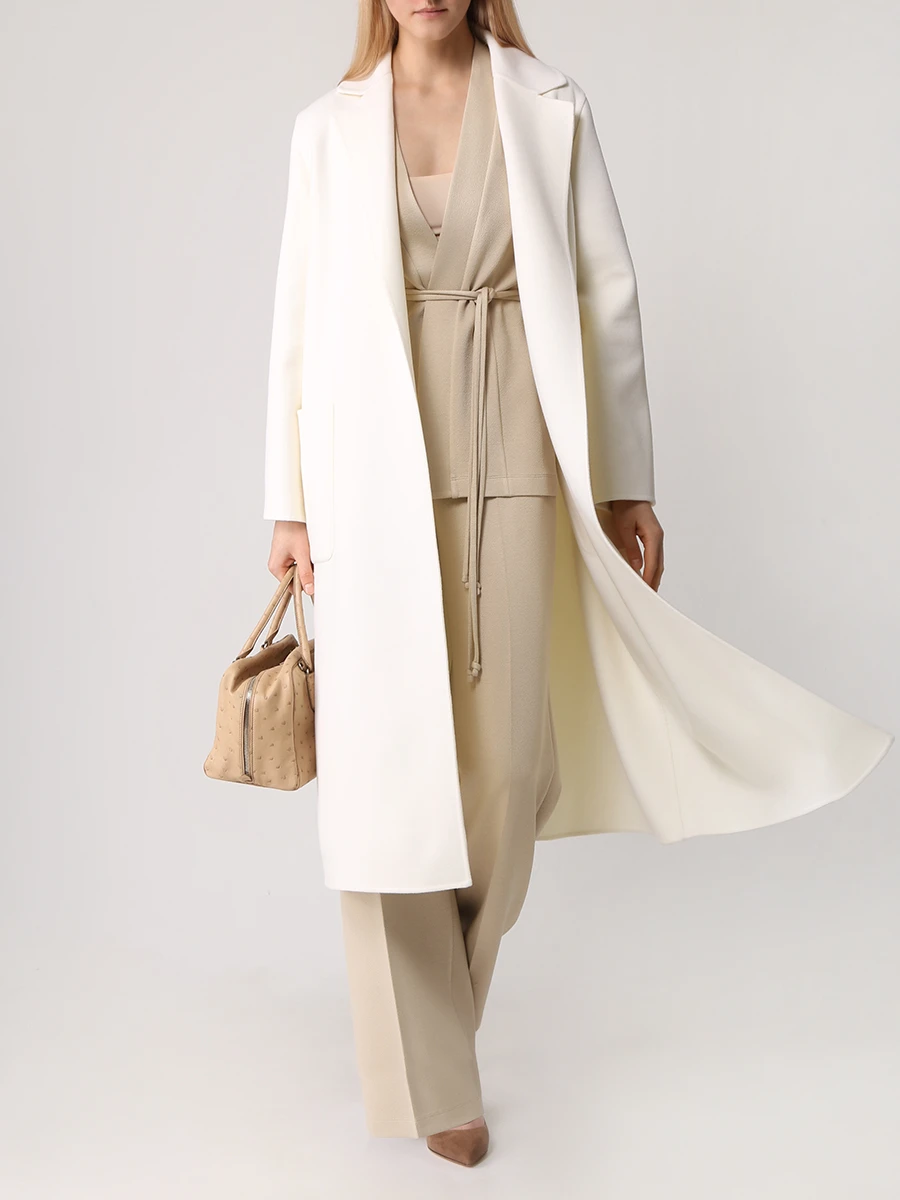 Пальто шерстяное MANZONI 24 24M1040-DB5 Белый  Фото 2