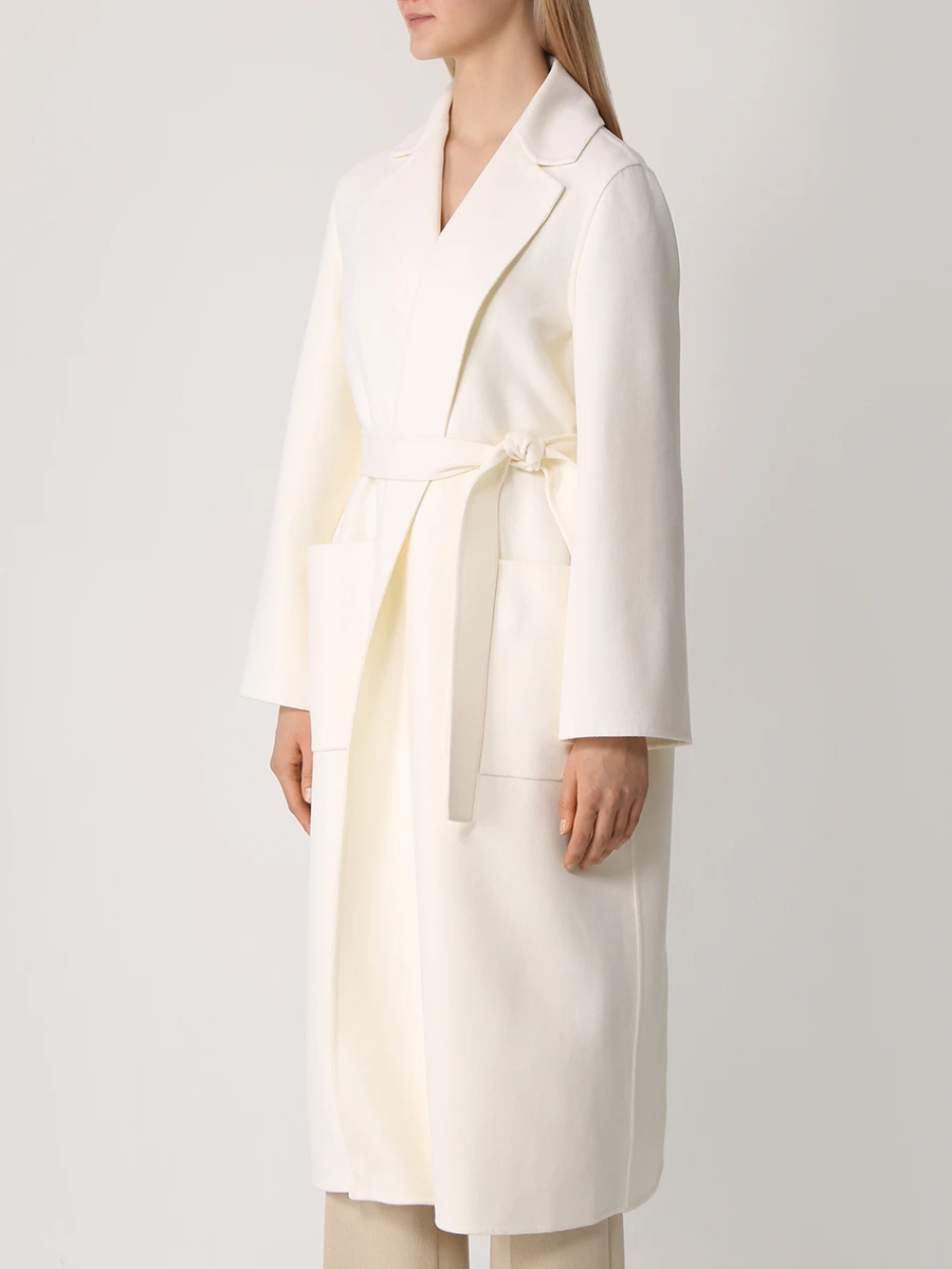 Пальто шерстяное MANZONI 24 24M1040-DB5 Белый  Фото 4