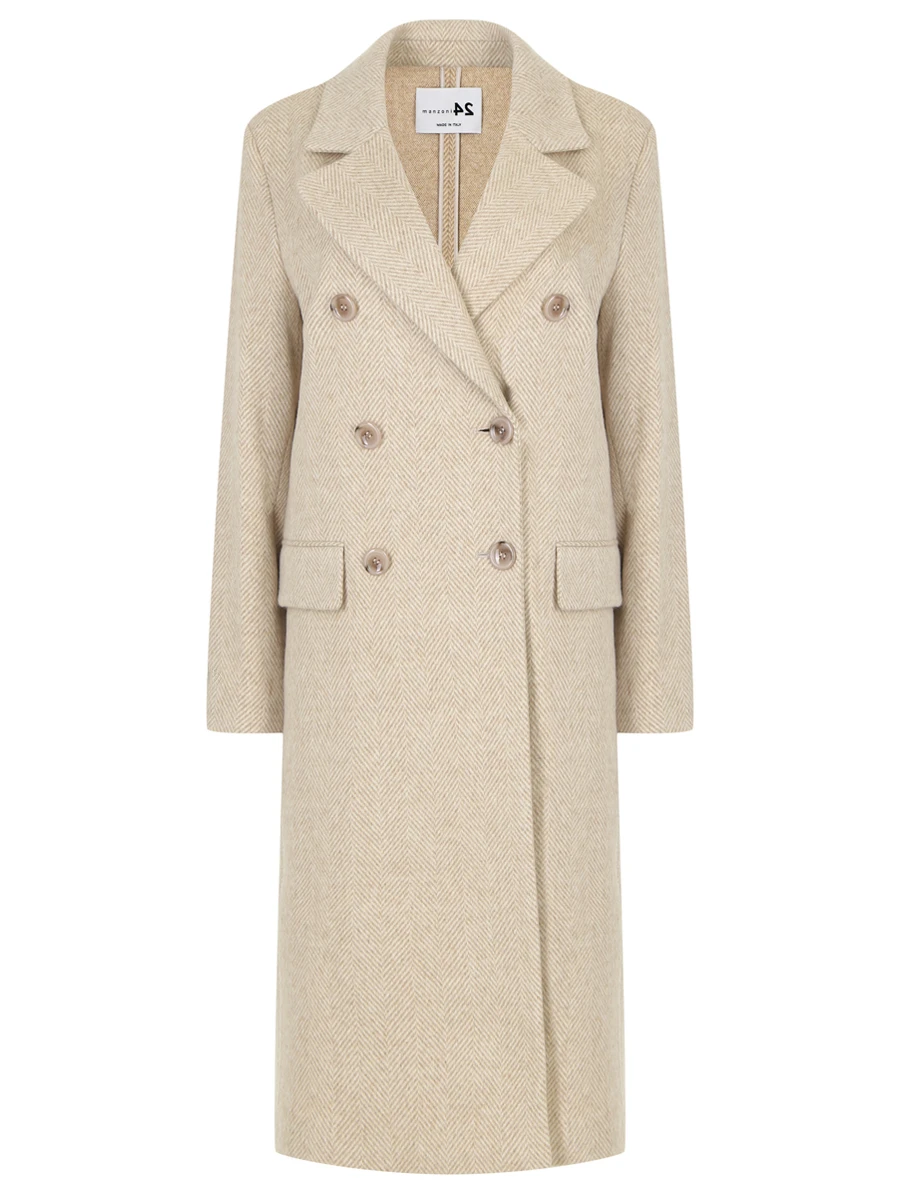 

Пальто шерстяное, Бежевый, 24M1327-JERSPF