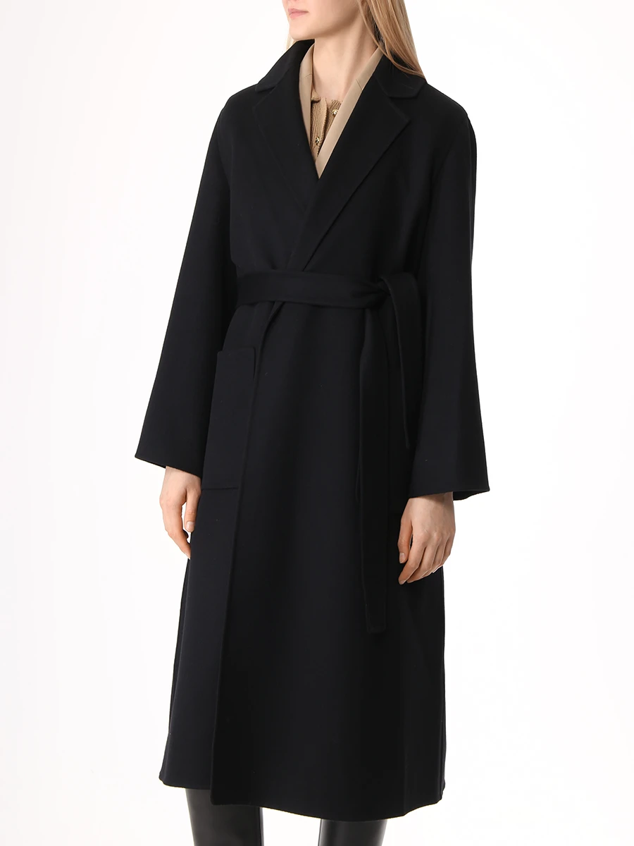 Пальто шерстяное MANZONI 24 24M1040-DB5 Черный  Фото 4