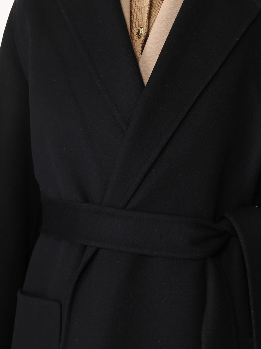 Пальто шерстяное MANZONI 24 24M1040-DB5 Черный  Фото 5