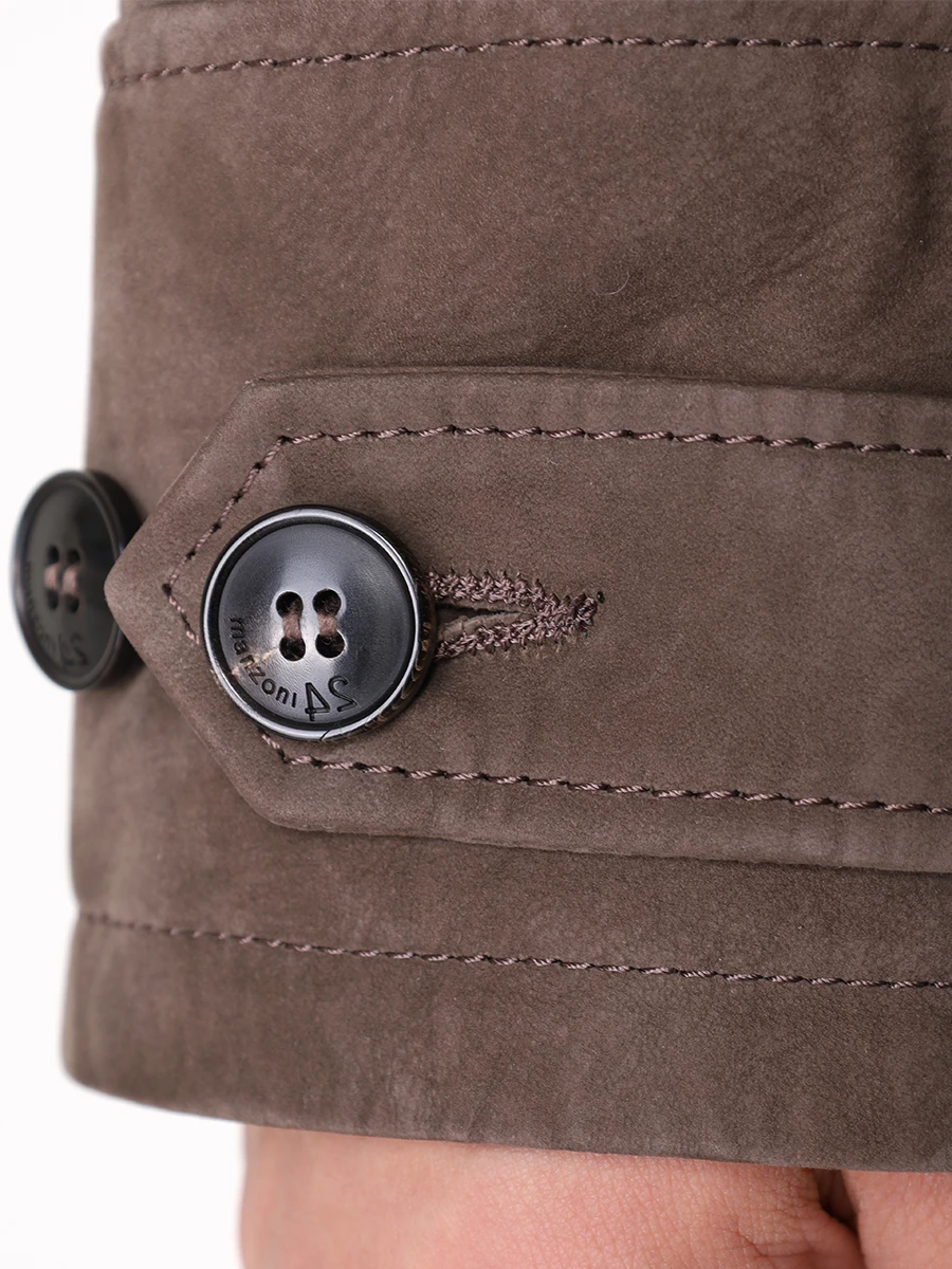 Куртка из нубука MANZONI 24 24U673-L27FURY Коричневый  Фото 6