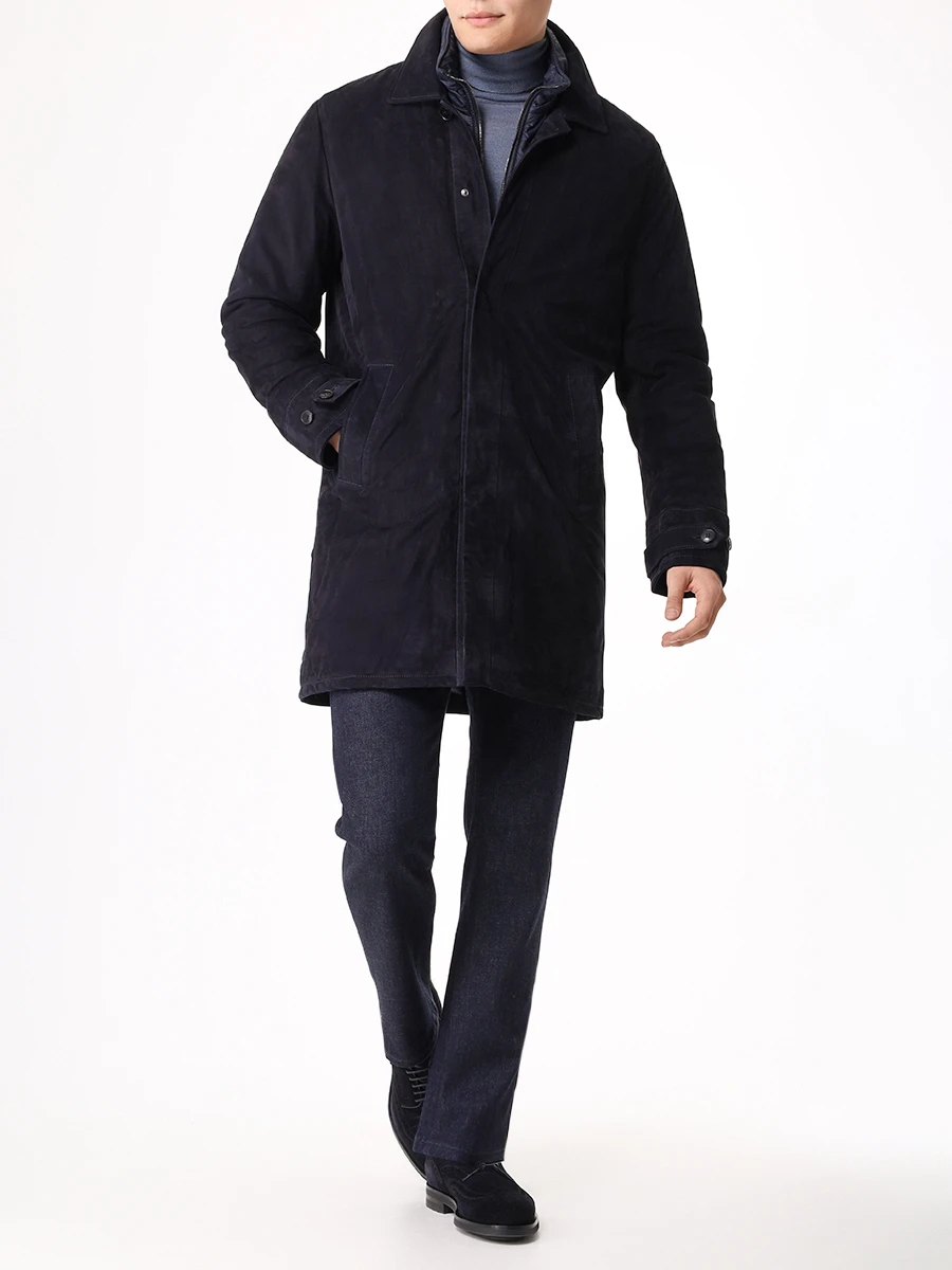 Куртка из нубука MANZONI 24 24U673-L27FURY б Синий  Фото 2