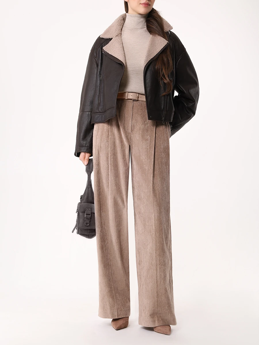 Дубленка из овчины BRUNELLO CUCINELLI MPMCI7931 C1847 Темно- Коричневый  Фото 2