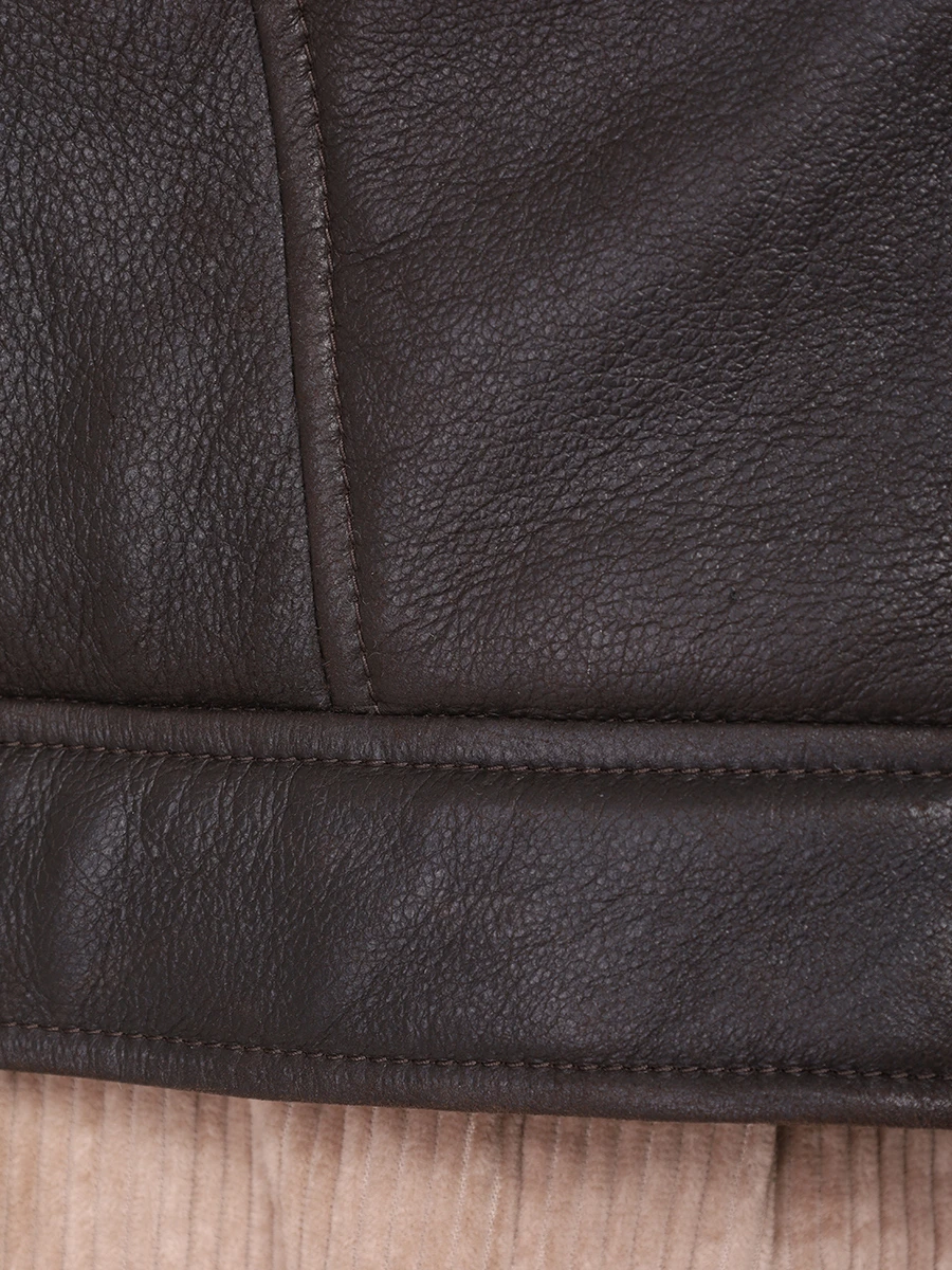 Дубленка из овчины BRUNELLO CUCINELLI MPMCI7931 C1847 Темно- Коричневый  Фото 6