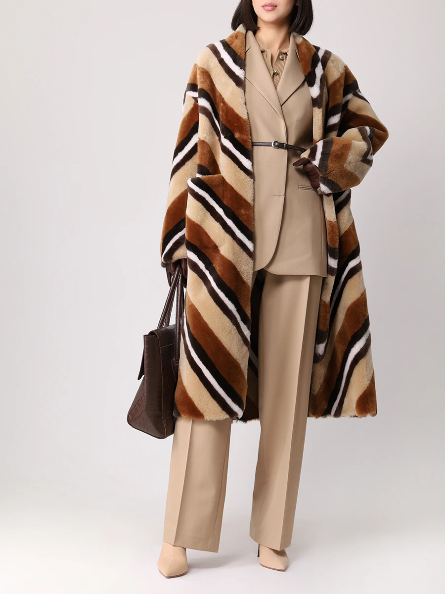 Шуба из овчины BLANCHA 24130/300 Бежевый  Фото 2