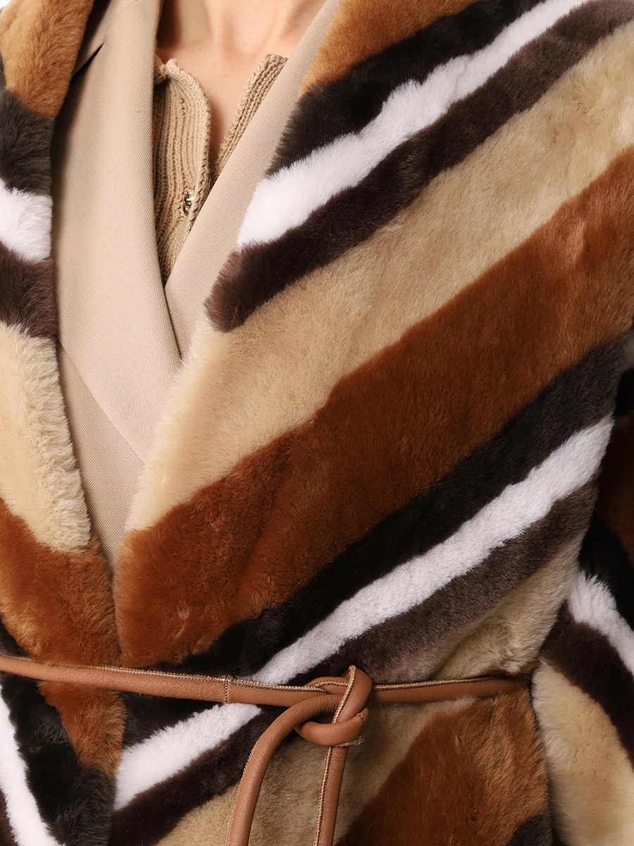 Шуба из овчины BLANCHA 24130/300 Бежевый  Фото 5