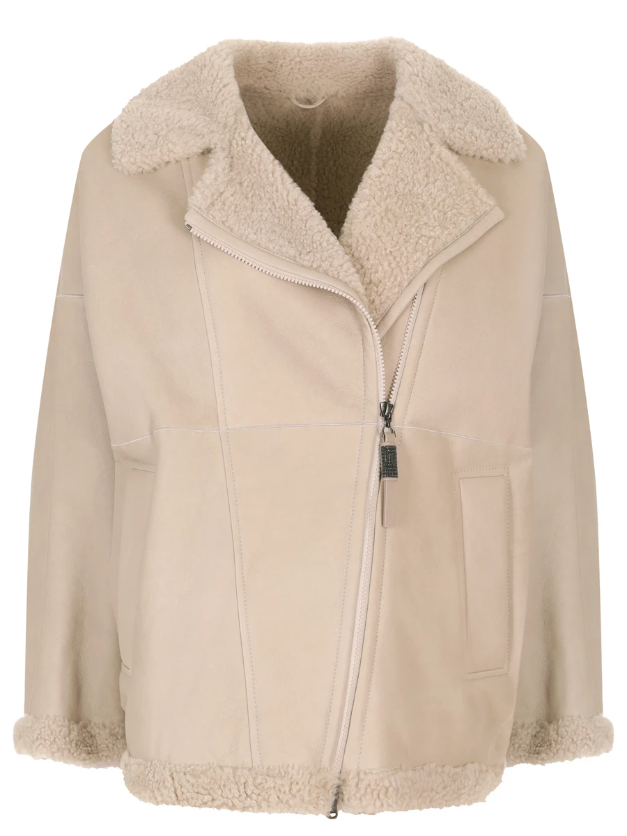 Дубленка из овчины BRUNELLO CUCINELLI MPBRG7873 C1364 Светло- Бежевый 