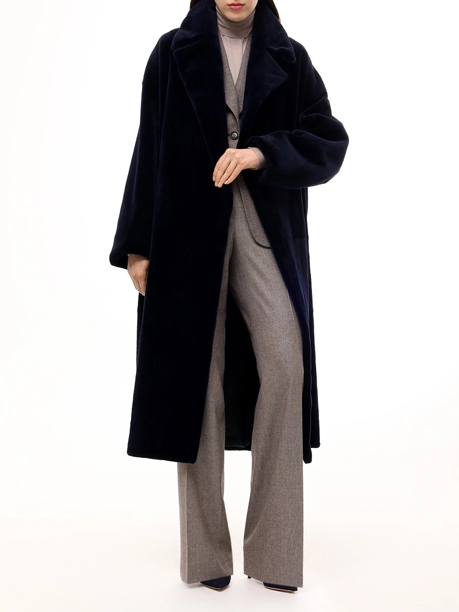 Шуба норковая BLANCHA 24095/100 blu Синий  Фото 2