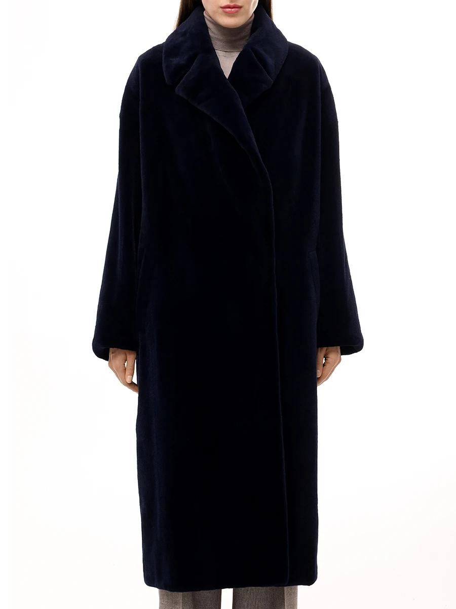 Шуба норковая BLANCHA 24095/100 blu Синий  Фото 4