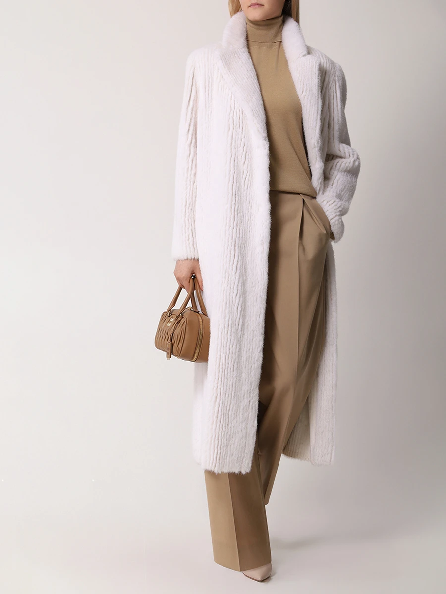 Шуба норковая RINDI MOD.24/086 Белый  Фото 2