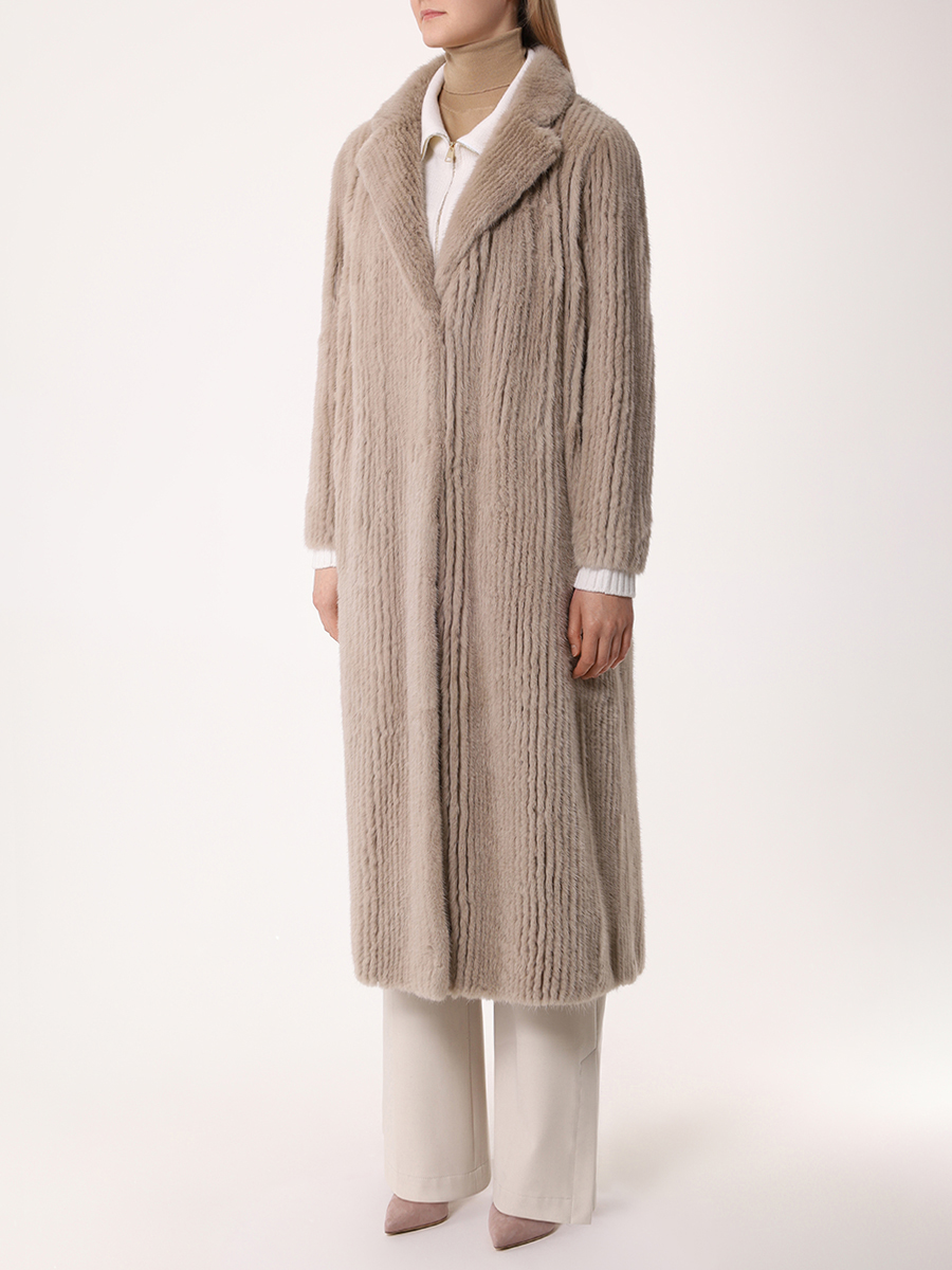 

Шуба норковая, Бежевый, MOD.24/086