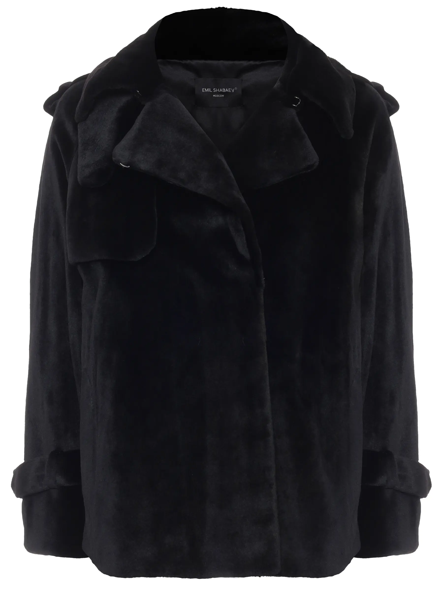 

Полушубок норковый, Черный, 2668780/4795 Тренчкот из стриж норки укороч.