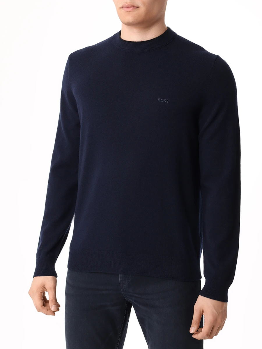 Джемпер шерстяной BOSS 50526844/404 Синий  Фото 4