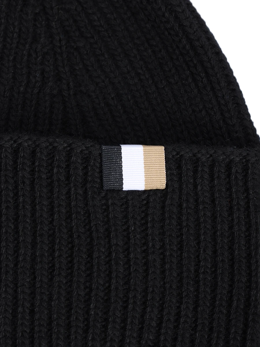 Шапка вязаная BOSS 50497808/001 Черный  Фото 3