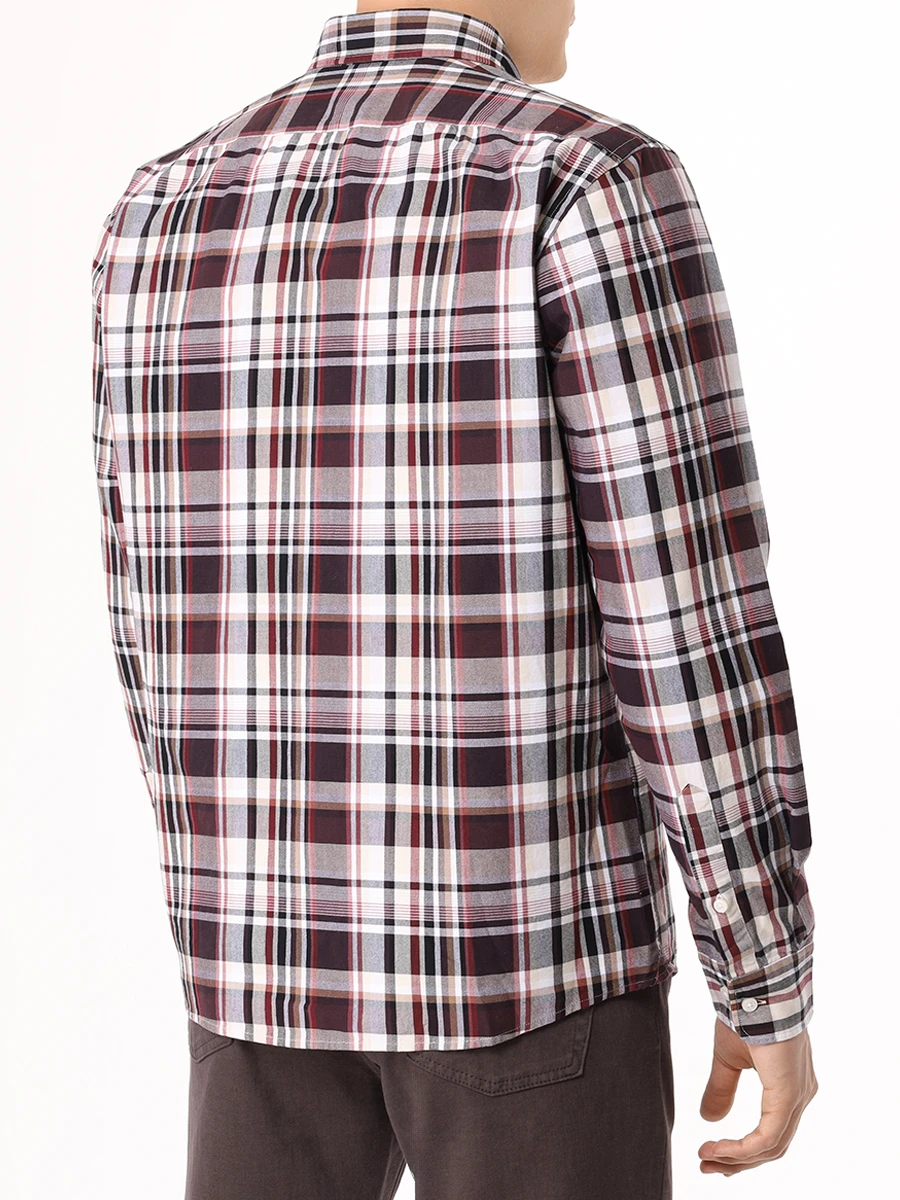 Рубашка Regular Fit хлопковая BOSS 50521517/642 Бордовый  Фото 3
