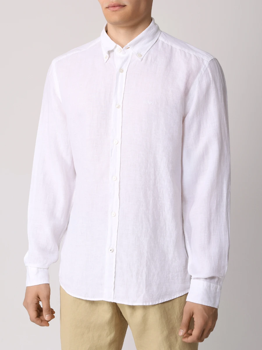 

Рубашка Regular Fit льняная, Белый, 50522592/100