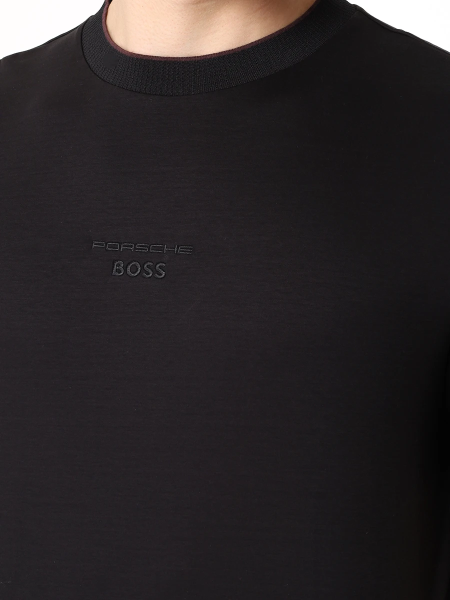 Футболка хлопковая BOSS 50518631/001 Черный  Фото 5
