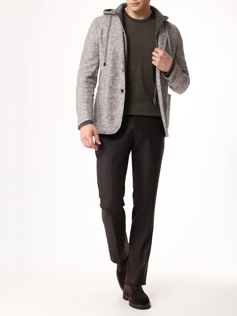 Джемпер шерстяной BOSS 50468239/378 Хаки  Фото 2