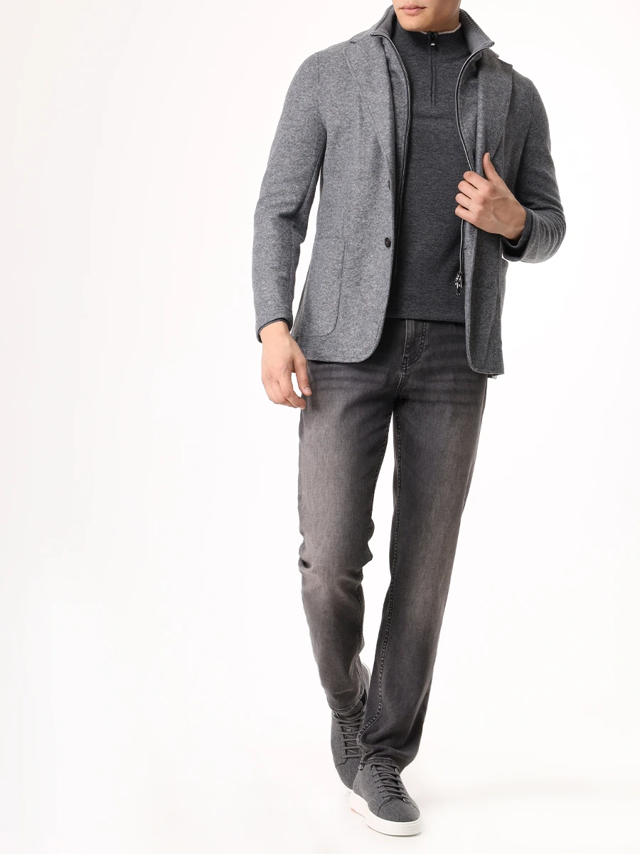 

Джинсы Regular Fit хлопковые, Серый, 50527042/027