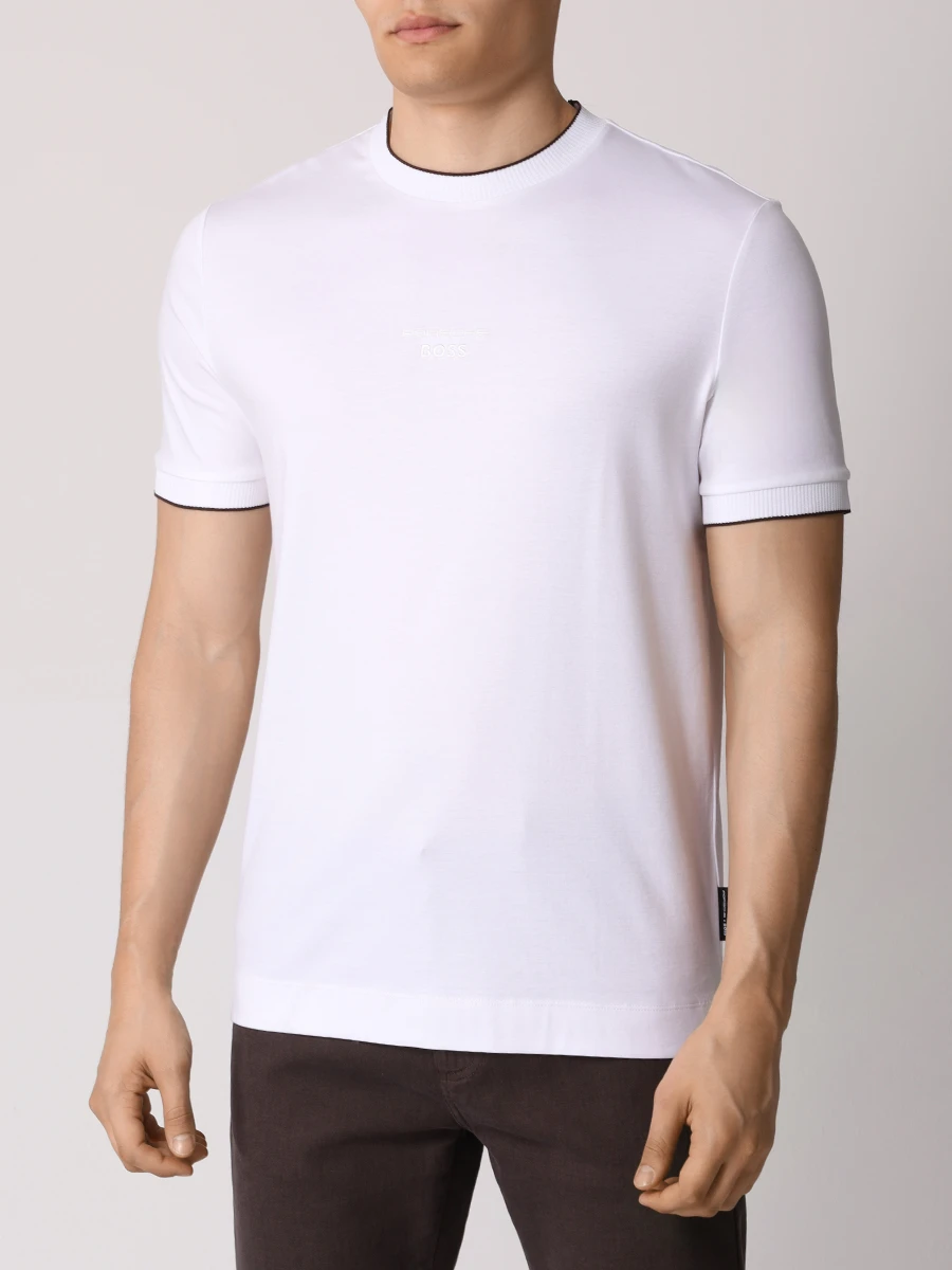 Футболка хлопковая BOSS 50518631/100 Белый  Фото 4
