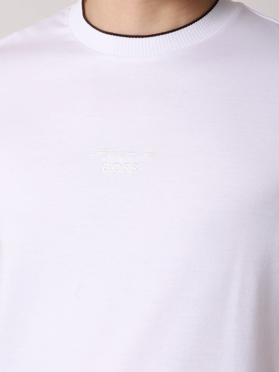 Футболка хлопковая BOSS 50518631/100 Белый  Фото 5