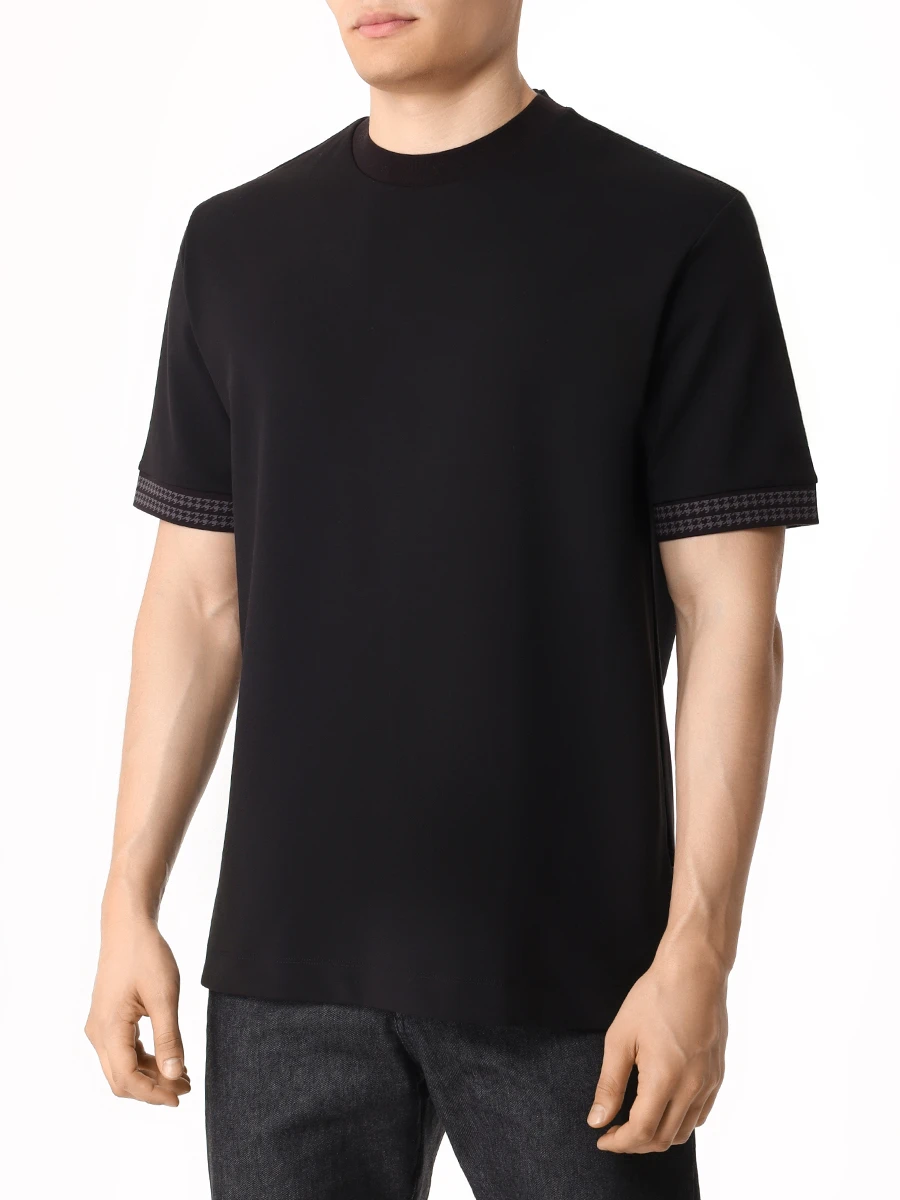 Футболка хлопковая BOSS 50518766/001 Черный  Фото 4