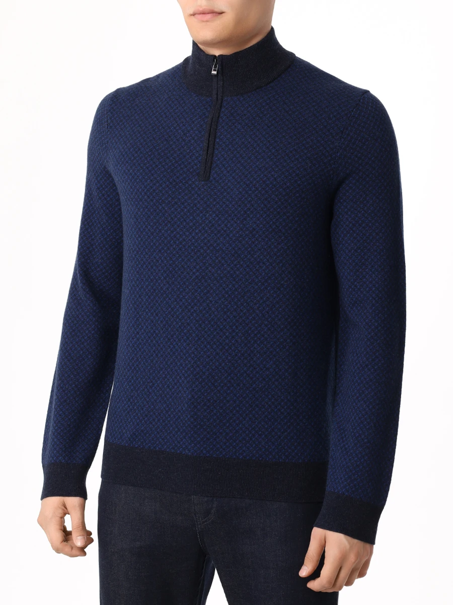 Джемпер шерстяной BOSS 50528322/404 Синий  Фото 4