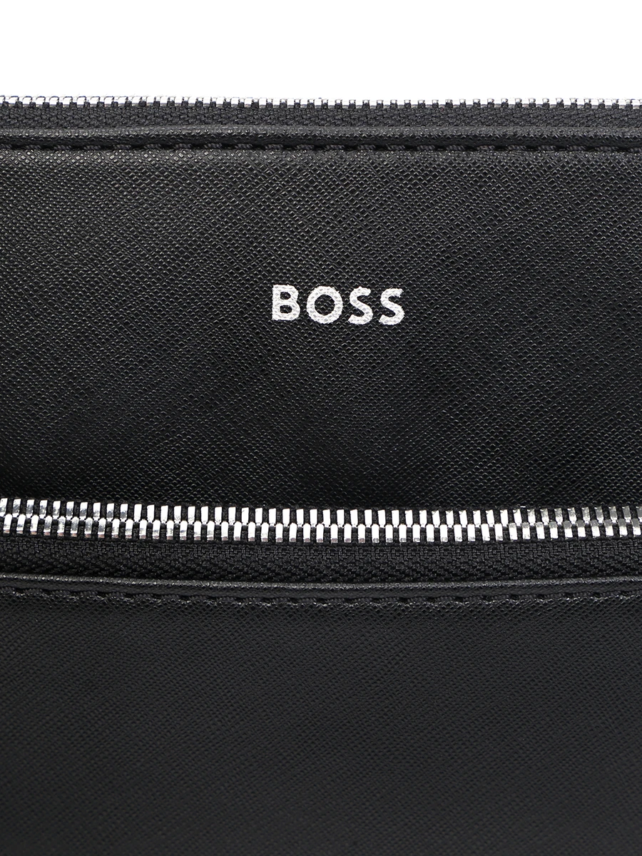 Сумка кожаная BOSS 50483567/001 Черный  Фото 5