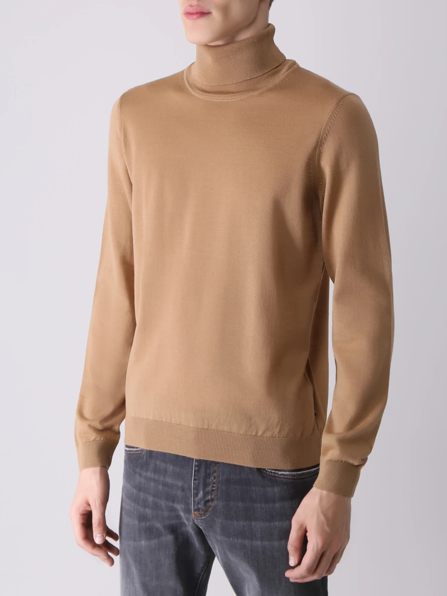 Водолазка шерстяная BOSS 50468262/260 Бежевый  Фото 4