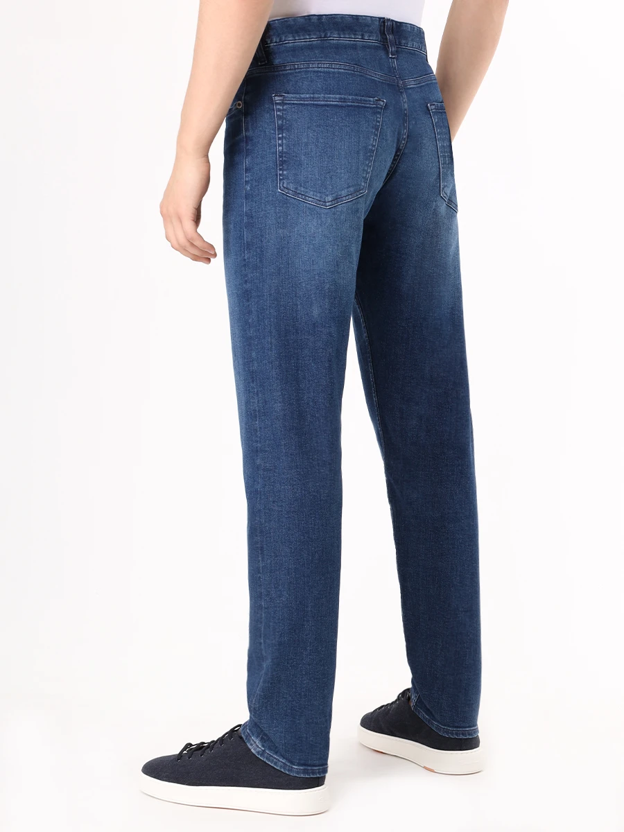 Джинсы Regular Fit хлопковые BOSS 50527960/408 Синий  Фото 3