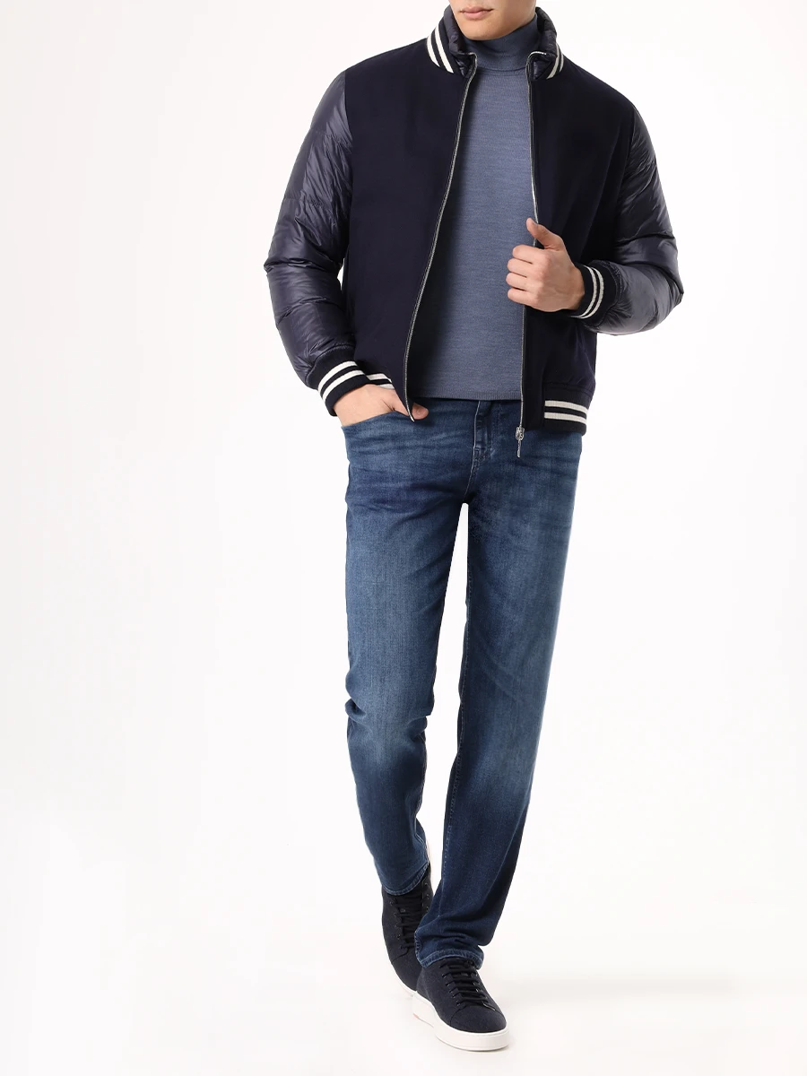 Джинсы Regular Fit хлопковые BOSS 50527031/432 Синий  Фото 2