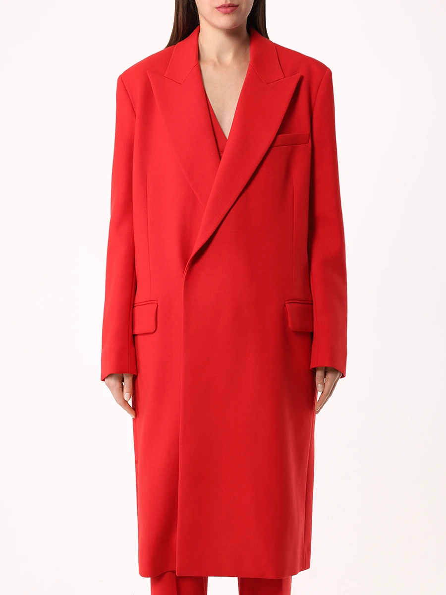 Пальто однотонное BARBARA BUI E1106EEL 23 Красный  Фото 4