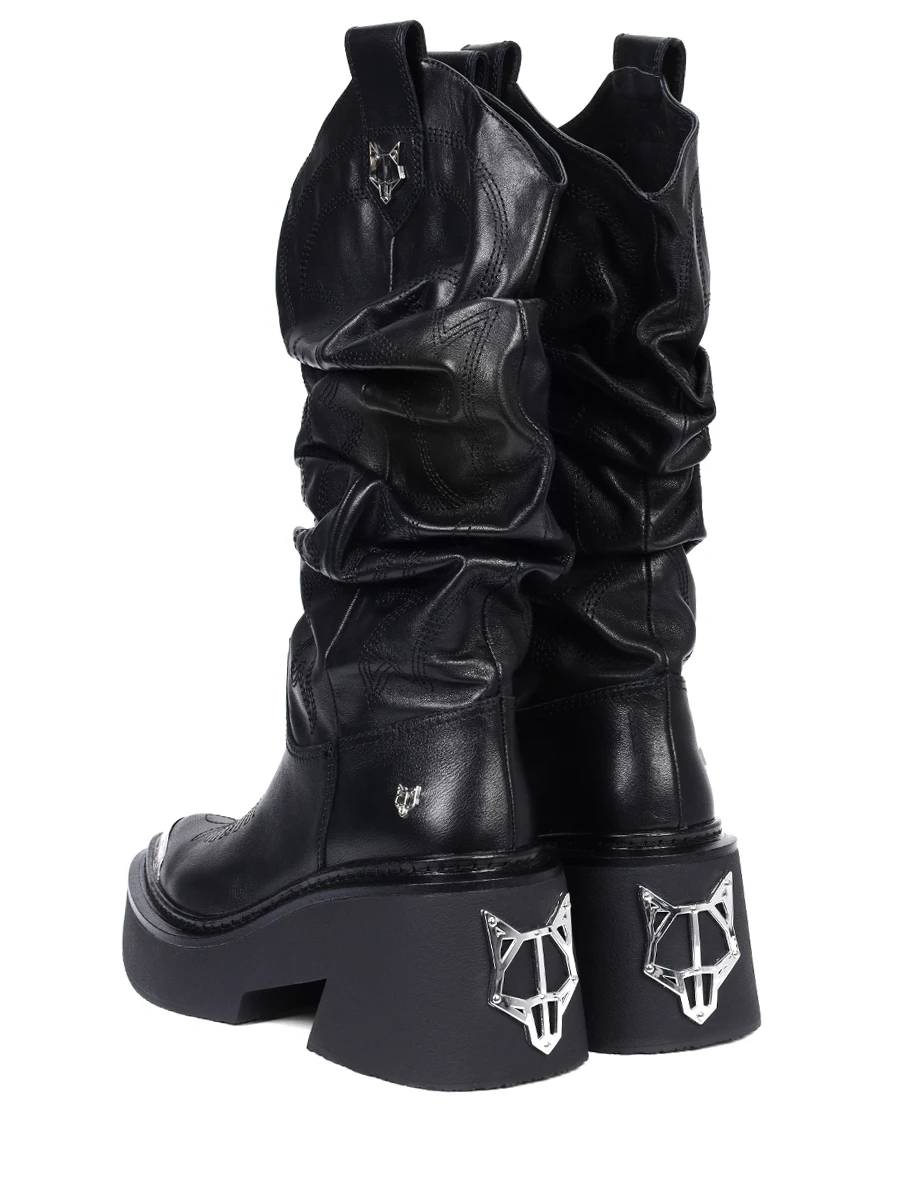 

Сапоги кожаные, Черный, Stable Black