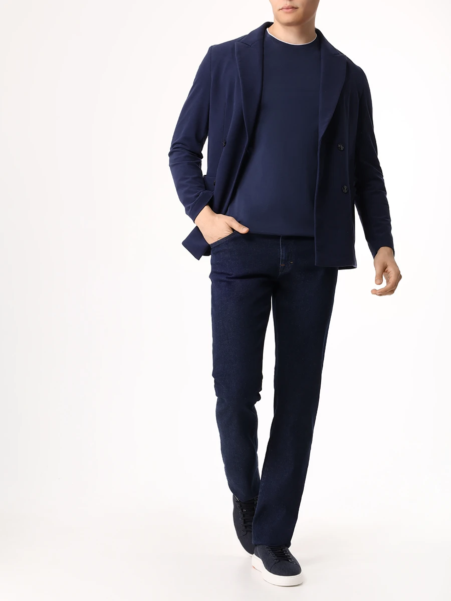 Футболка хлопковая PAUL TAYLOR PT7TS F004 600 Синий  Фото 2